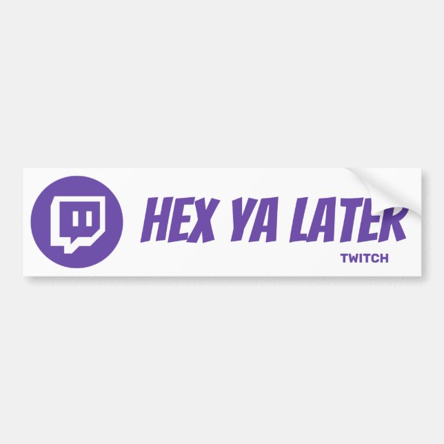 Adesivo Para Carro Twitch Tag (Frente)