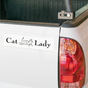 Adesivo Para Carro Typografia de Gato Desenhado à Mão Diversão de Gat