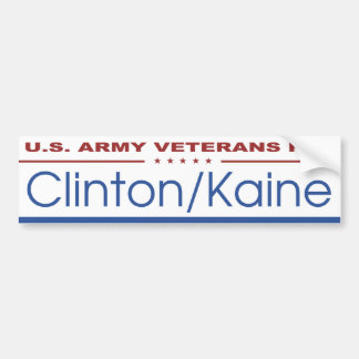 Adesivo Para Carro U.S. Veteranos do exército para Clinton/Kaine