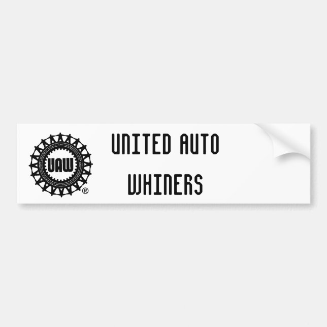 Adesivo Para Carro uaw, AUTO WHINERS UNIDOS (Frente)