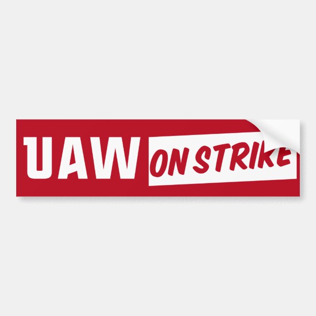 Adesivo Para Carro UAW On Strike 2023 United Auto Workers Union (Frente)