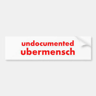 Adesivo Para Carro Ubermensch indocumentado 11" x3 "