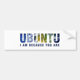 Adesivo Para Carro Ubuntu - eu sou porque você é