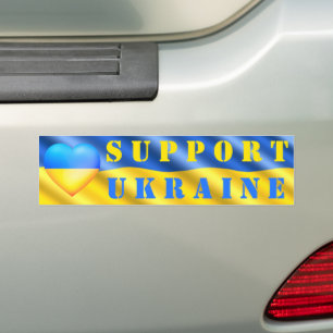 Adesivo Para Carro Ucrânia - Apoio à Liberdade - Paz - Bandeira Ucr