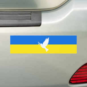 Adesivo Para Carro Ucrânia: Bandeira do Magnet Dove - Liberdade