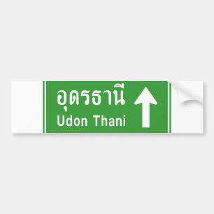Adesivo Para Carro Udon Thani Ahead ⚠ Sinal De Tráfego Rodoviário Tai