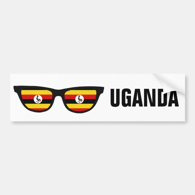Adesivo Para Carro Uganda Shades de texto personalizado e protetor de (Frente)