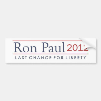 Adesivo Para Carro Última oportunidade 2012 de Ron Paul para a
