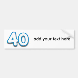 Adesivo Para Carro Um aniversário ou um aniversário de 40 anos -