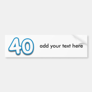 Adesivo Para Carro Um aniversário ou um aniversário de 40 anos -