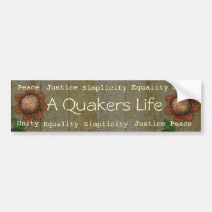 Adesivo Para Carro Um bumpersticker da vida dos quacres