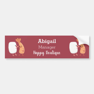 Adesivo Para Carro Um desenho animado de amigos de camarão de sushi