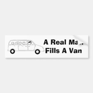 Adesivo Para Carro Um homem real enche um Van