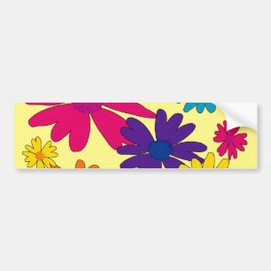 Adesivo Para Carro Um leito floral de flores margaridas