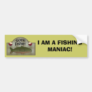 ADESIVO PARA CARRO UM MANIAC DA PESCA!