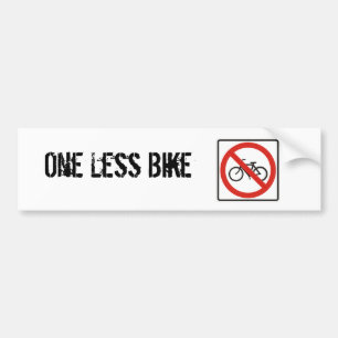 Adesivo Para Carro Um menos bicicleta