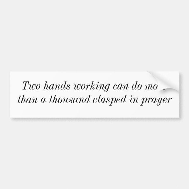 Adesivo Para Carro Um trabalho de duas mãos pode fazer mais (Frente)