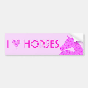 Adesivo Para Carro Uma cabeça de cavalo árabe cor-de-rosa mim caval