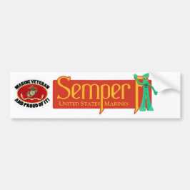 Adesivo Para Carro Uma Coisa Marinha. Semper Gumby - Sempre Flexível