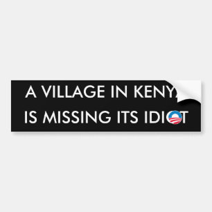 Adesivo Para Carro Uma vila em Kenya está faltando seu idiota