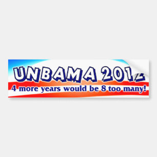Adesivo Para Carro Unbama 2012 - Anti Obama