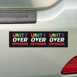 Adesivo Para Carro Unidade sobre Divisão - orgulho lgbtq lgbt preto