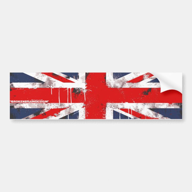 Adesivo Para Carro Union Jack - autocolante no vidro traseiro (Frente)