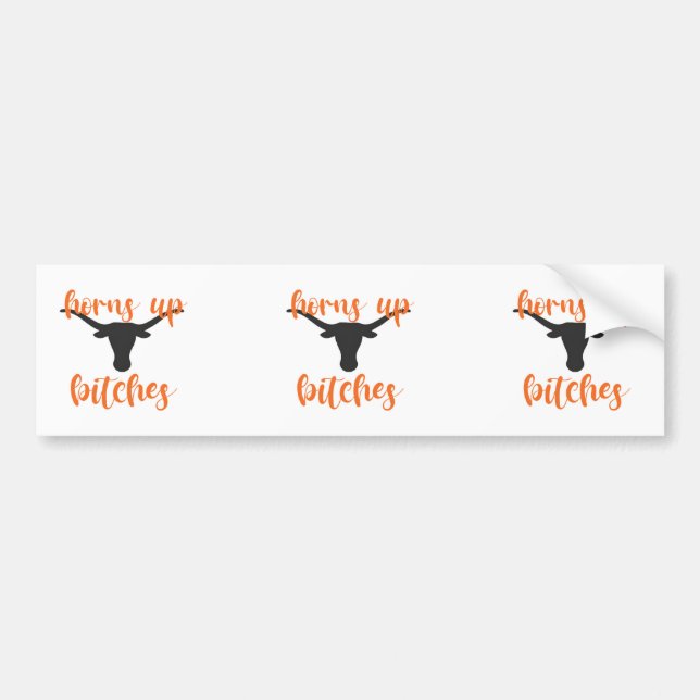 Adesivo Para Carro Universidade do Texas Bumper Sticker (Frente)