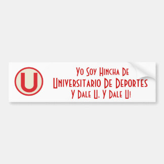 Adesivo Para Carro universitario, soja Hincha De de Yo,