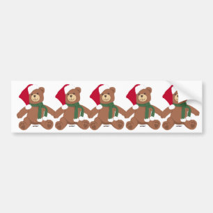 Adesivo Para Carro Urso de Natal