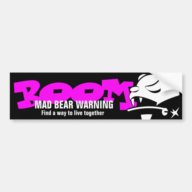 Adesivo Para Carro Urso Louco (Frente)