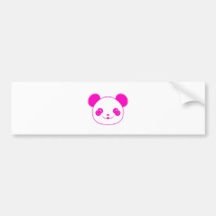 Adesivo Para Carro Urso Panda de Kawaii Rosa