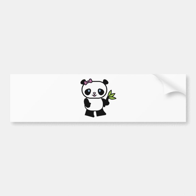Adesivo Para Carro urso panda fofo (Frente)
