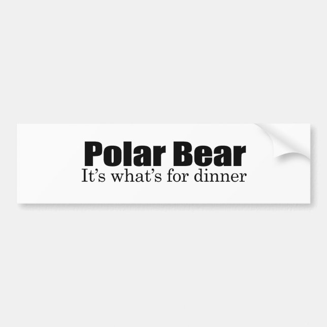 Adesivo Para Carro Urso polar para o comensal (Frente)