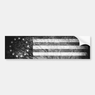 Adesivo Para Carro US Flag 1776, preto e branco