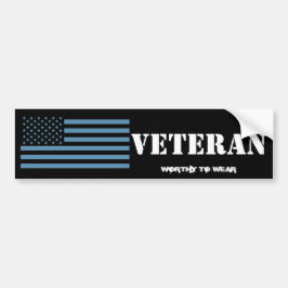 Adesivo Para Carro US Flag AIR FORCE BLUE - Veteran - digno de Visto