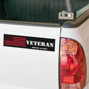 Adesivo Para Carro US Flag USMC Red - Veterano - Digno para Vestir