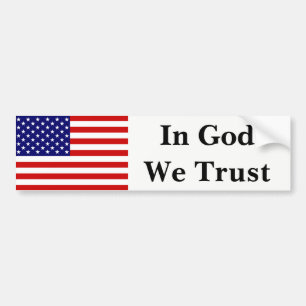 Adesivo Para Carro USA Flag in God We Trust Bscn