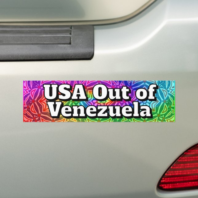 Adesivo Para Carro USA Out of Venezuela  (No carro)
