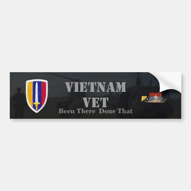 Adesivo Para Carro USARV Vietnam Nam War Patch Vets Bumper Sticker (Frente)