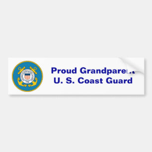 Adesivo Para Carro USCGSealcolor, GrandparentU orgulhoso. S. Guarda