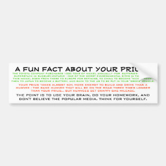 ADESIVO PARA CARRO USE O CÉREBRO 1 - PRIUS