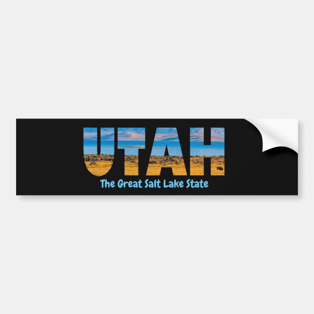 Adesivo Para Carro Utah O Excelente Salt Lake State (Frente)