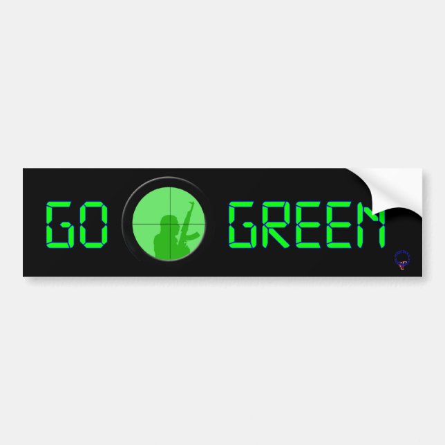 Adesivo Para Carro Vá verde (o readout digital) (Frente)