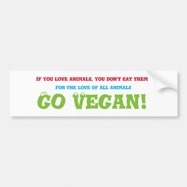 Adesivo Para Carro Vai o autocolante no vidro traseiro do vegan (Frente)