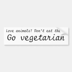 Adesivo Para Carro Vai o autocolante no vidro traseiro do vegetariano