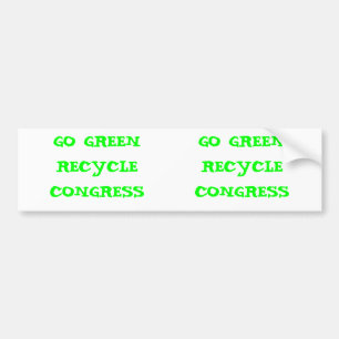 Adesivo Para Carro VAI O CONGRESSO VERDE DO RECICLAR: 2 para 1