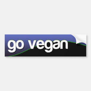 Adesivo Para Carro VAI O VEGAN - azul