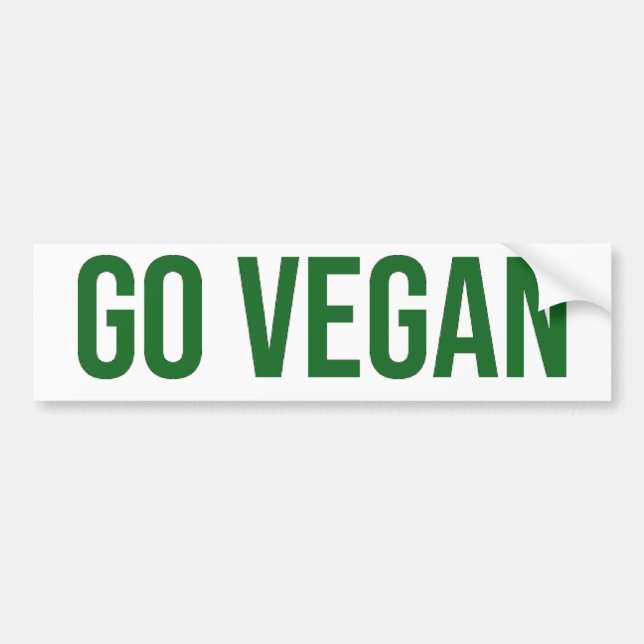 Adesivo Para Carro Vai o Vegan - direitos dos animais (Frente)