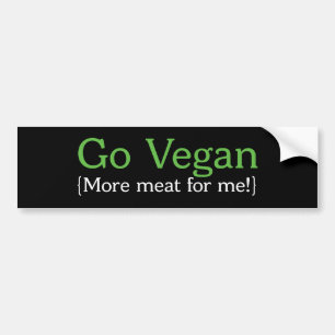 Adesivo Para Carro Vai o Vegan (mais carne para mim)